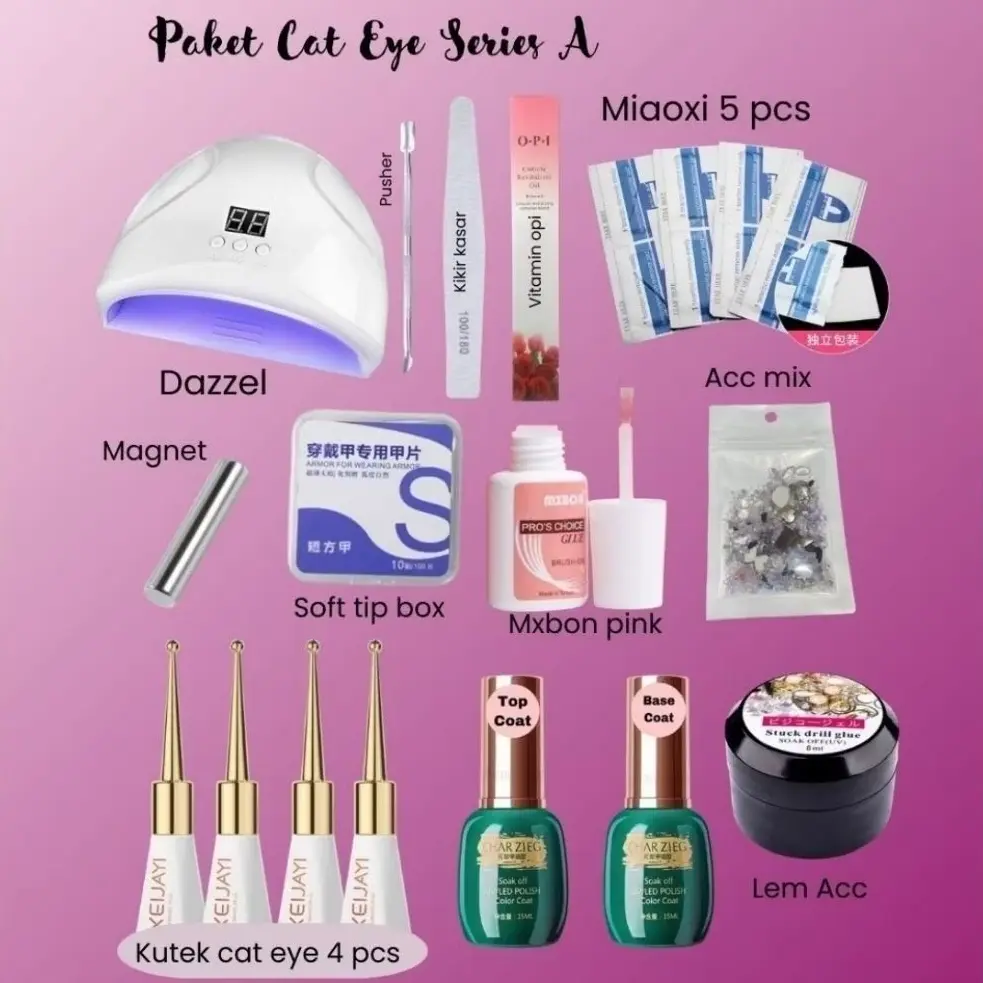 PAKET NAIL ART CAT EYE SERIES/PAKET CAT EYE MURAH