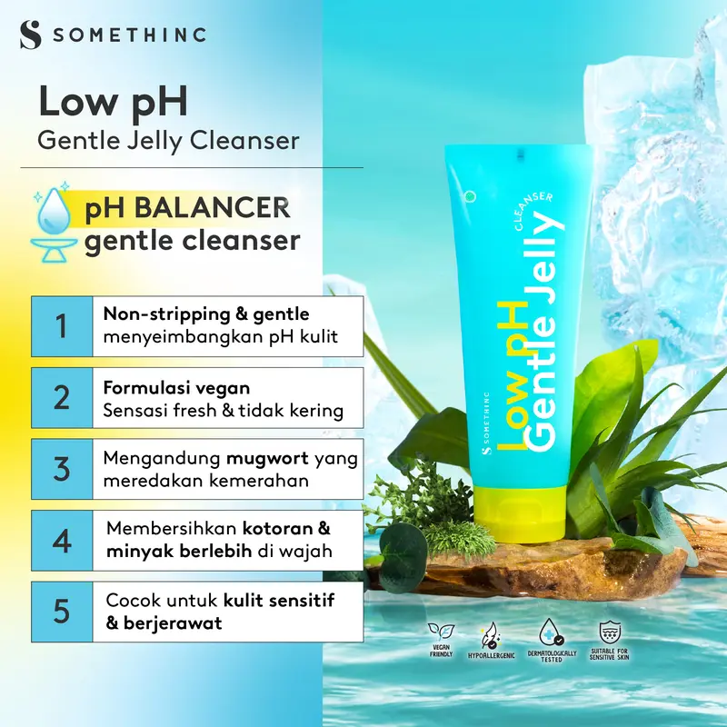 SOMETHINC Low pH Gentle Jelly Cleanser - Sabun Cuci Muka Tanpa Kulit Ketarik -  Facial  Cleansing, Membersihkan Wajah 4