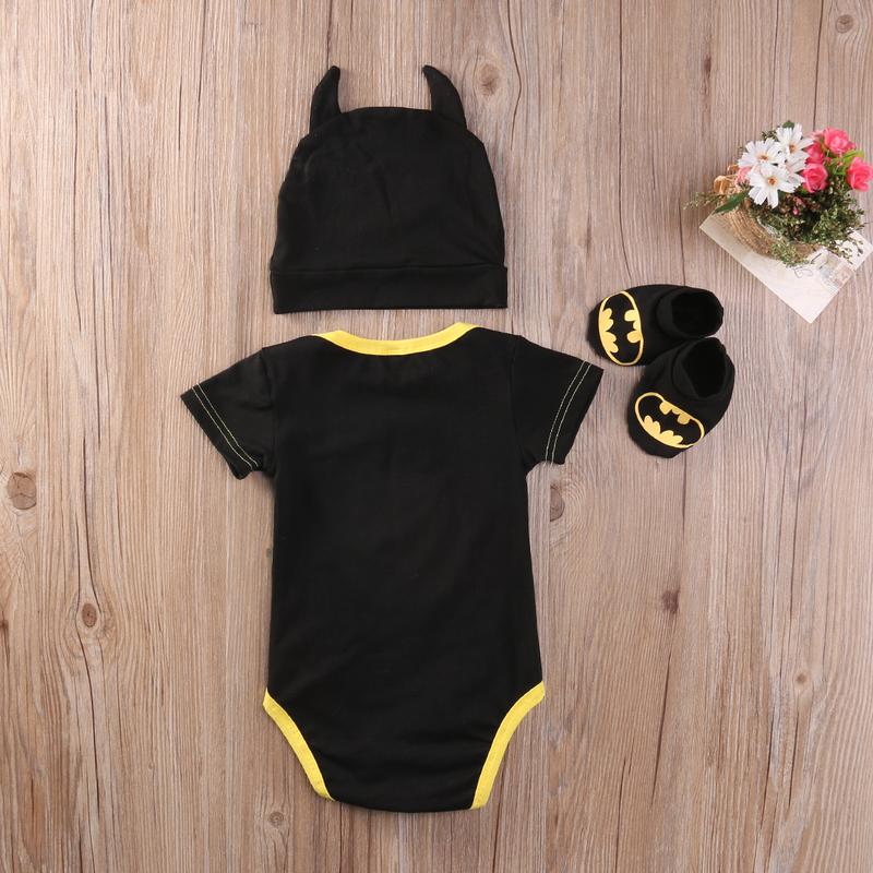 3 Pcs Newborn Baby Clothes Outfits 0-24 Months Long Sleeve Romper + Cartoon Animal Shape Hat + Shoes 3
