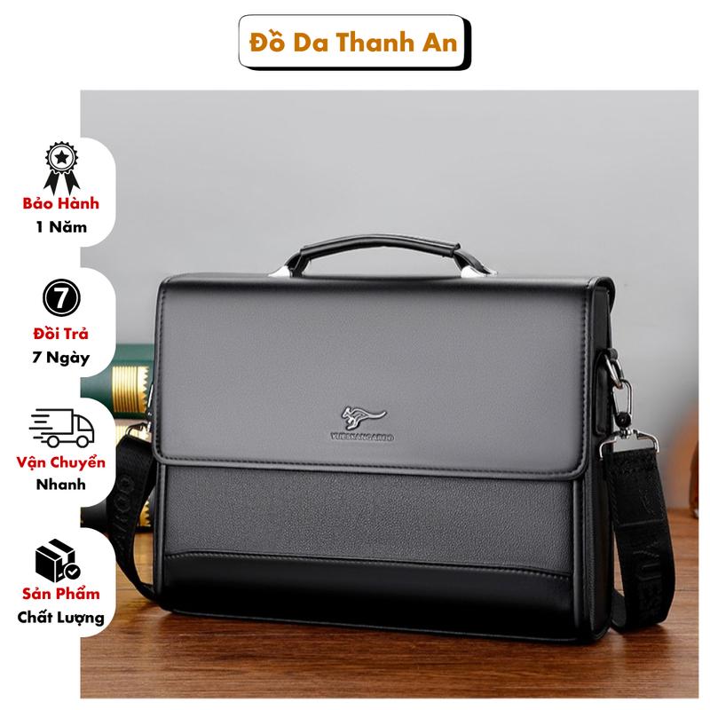 Cặp Da Nam, Túi Xách Tay Nhỏ Gọn Size 33x25x7cm, Hàng Chính Hãng YUESKANGAROO Sang Trọng, Đẳng Cấp Doanh Nhân, CD008  Bag