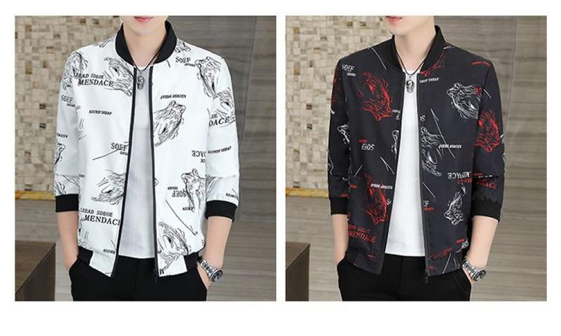 Product Introduction of Áo Khoác Cao Cấp Cho Nam, Bộ Sưu Tập Mùa Xuân Và Mùa Thu, Thời Trang Trẻ Trung, Áo Khoác Mỏng, Phong Cách Hàn Quốc, Dáng Ôm, Áo Bóng Chày Thường Ngày Phù Hợp Với Nam Giới Menswear Jacket 19