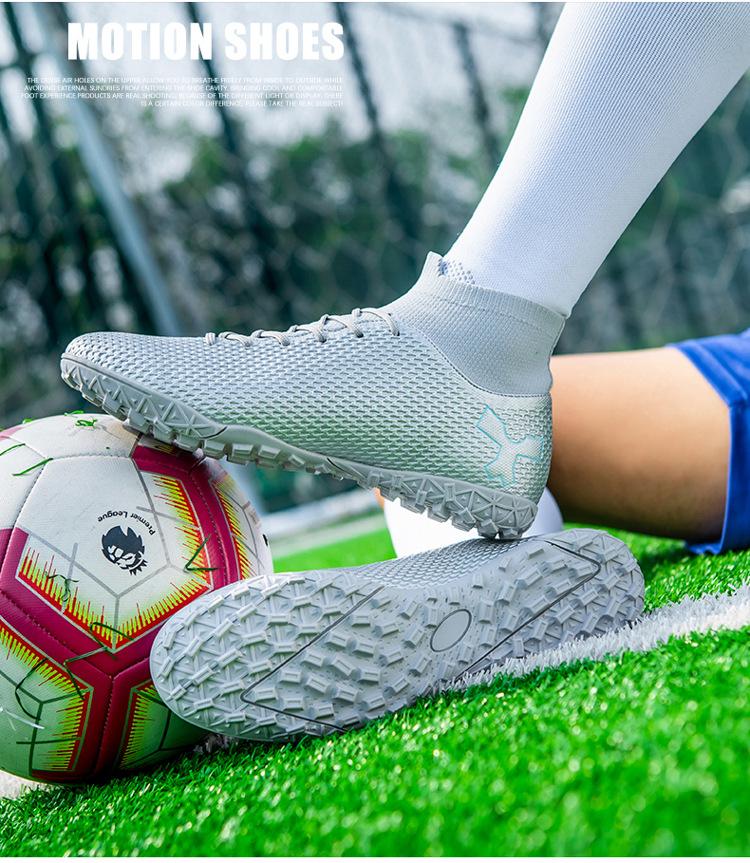 Product Introduction of In Stock Professional Soccer Shoes Teenagers Race Shoes Green Field Combat Boots Men's and Women's Football Boots 47 Soccer Shoes Boys and Girls Teenagers Students TF Broken Nail AG Long Nail Artificial Flat Leather Foot Training Transport 18