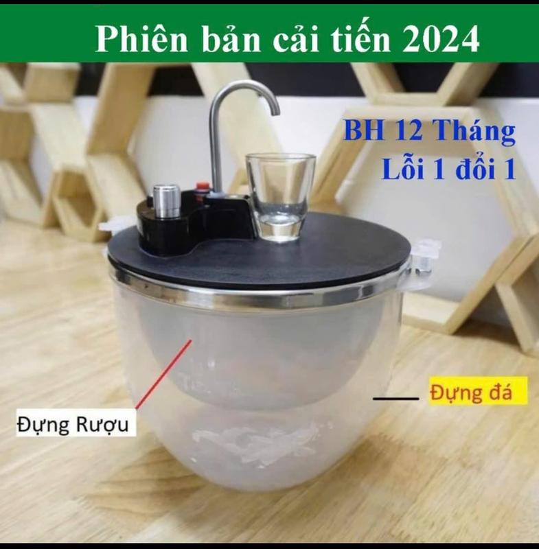 Máy Rót Rượu Tự Động Kèm Bộ Bát Ướp Lạnh Rượu Mẫu Mới 2024 - MEKAZO COOL