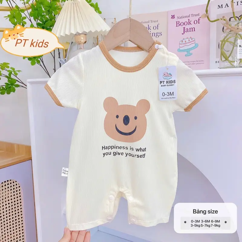 Combo 2 Chiếc Body Đùi Tăm Lạnh Mềm, Mát Cho Bé 3-9kg ( 2chiếc 2 màu) 6