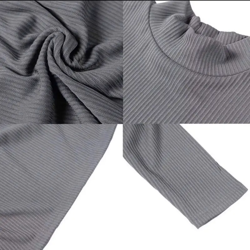 Combo 3-4 Áo Giữ Nhiệt Gân Tăm Thu Đông Cổ Cao Co Giãn 4 Chiều Ấm Áp Thời Trang Menswear 7