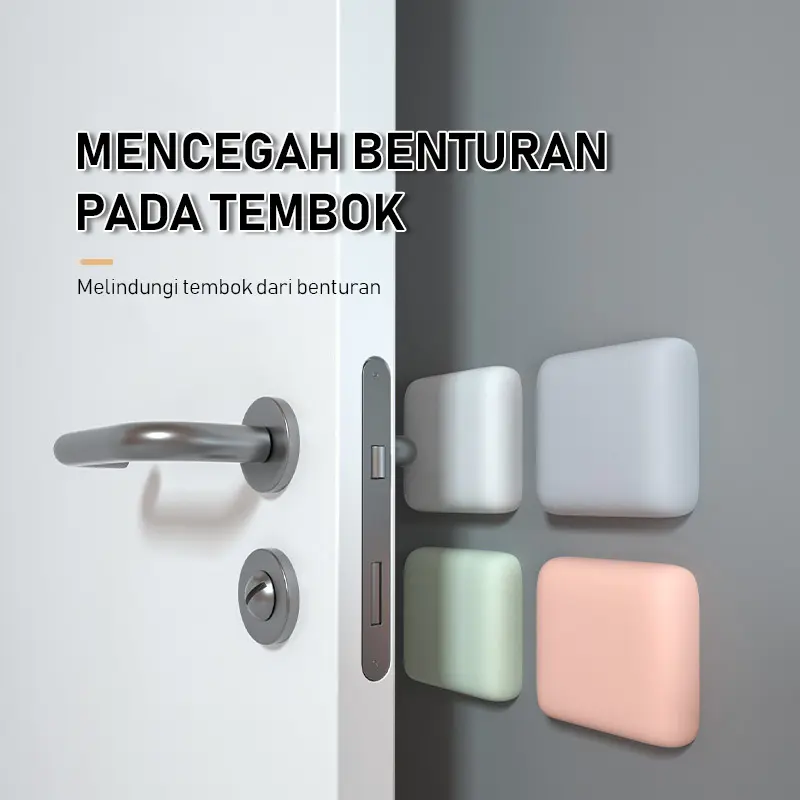 Penahan Gagang Pintu Bantalan Pelindung Pengganjal Pengaman Benturan Pintu Lemari Meja