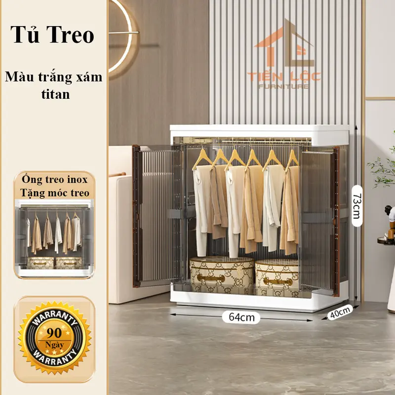 Tủ nhựa cho bé xếp chồng sâu 40cm, tủ quần áo nhựa trẻ em, tủ nhựa lắp ghép không cần lắp đặt 4