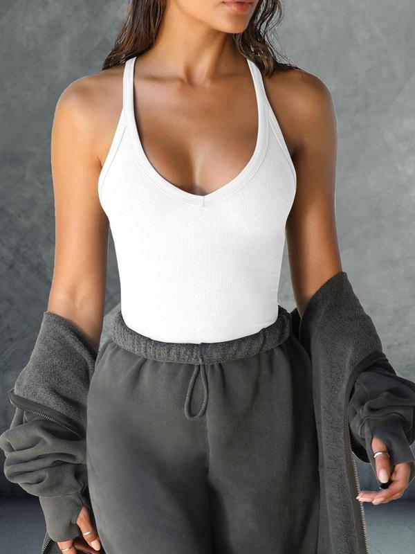 【Plus Size】Solid Color Top, Casual Sleeveless Top for Summer, Women's Plus Clothing for Daily Wear, Camisole 2