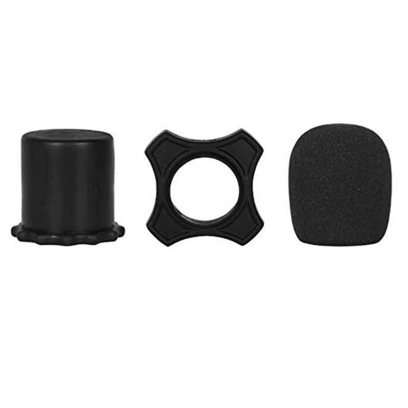 Product Introduction of 3Pcs/Set Black Microphone Protector Handheld Mic Protector Mic Foam Cover Silicone Ring 24