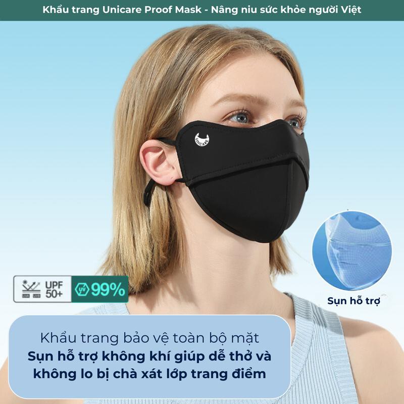 UNICARE Khẩu trang Proof Mask Chống Tia UV Chất Lụa Băng Mềm Mịn Mát Thông Thoáng Phụ Kiện Women Nữ