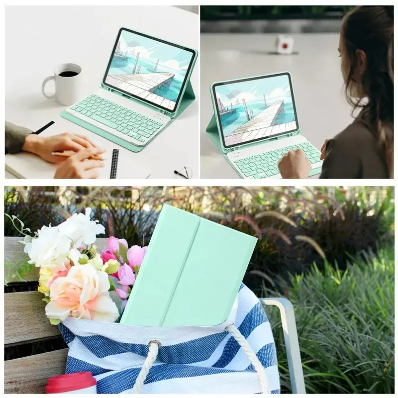 Book Cover R3dmi Pad Pro / P0c0 Pad 12.1 Inch 2024 Leather Flip Case Keyboard Wireless Mouse Bluetooth Sarung Casing Bahan Kulit cases protection 6