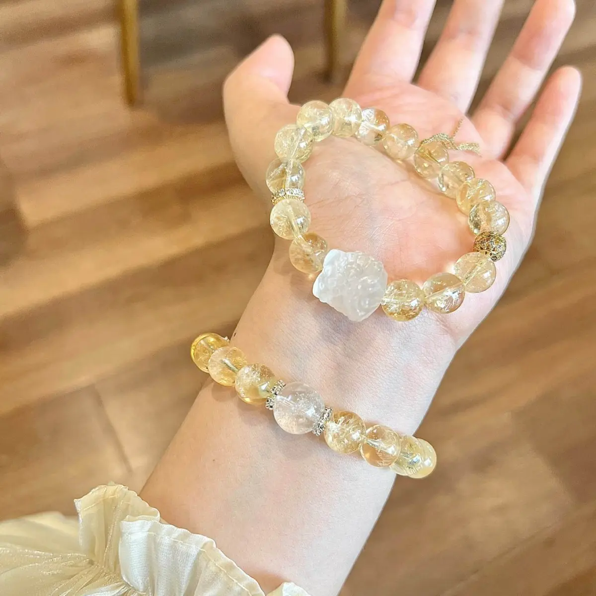 Natural Citrine Bracelet Xingshi White Crystal Bracelet Neutral Crystal Bracelet