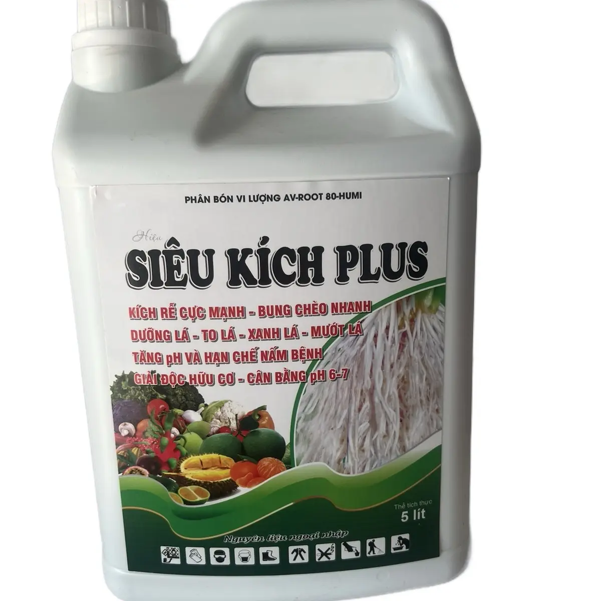 Phân bón dưỡng rễ siêu kích plus- can 5lit pha 3000lít nước
