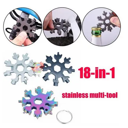 Snowflakes Multi Tool Pocket Wrench Saker Tool 18 IN 1