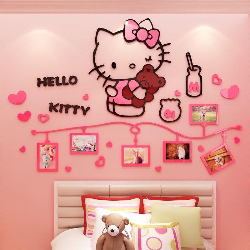  Decal dán tường mica dán nổi kity khung ảnh trang trí phòng ngủ phòng khách khu vui chơi cho bé Decor Decor 