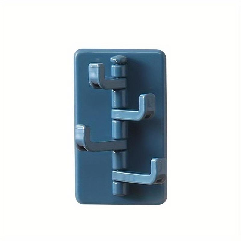 3D Rotating Wall Hook, Self-adhesive Plastic Key Holder, Modern Style Wall Mounted Hook, Suitable for Bathroom and Kitchen Storage 4