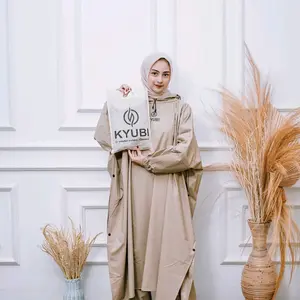 Jas Hujan Jumbo Ponco Saja (TIDAK MENGGUNAKN CELANA) Pria Pvc Biru Cream