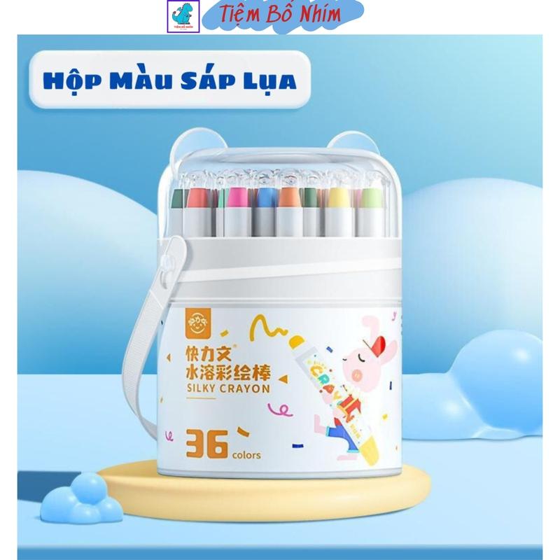  Hộp Màu Sáp Lụa Màu Dầu An Toàn Không Dính Bẩn Tay Có Tay Cầm An Toàn Cho Bé   SILKY CRAYON  