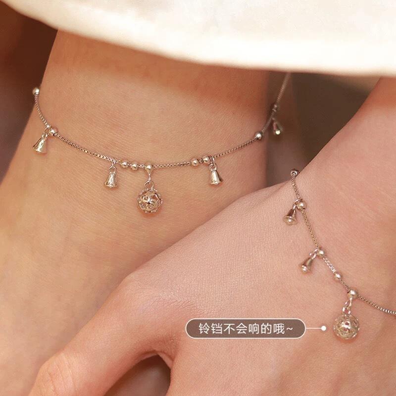 Product Introduction of Vòng Tay Bóng, Thiết Kế Tinh Tế Rỗng Mới, Dành Cho Phụ Nữ, Bạc Cổ, Lắc Chân, Phong Cách Cung Điện, Cảm Giác Cao Cấp, Lắc Chân Chuông, Phụ Kiện 4