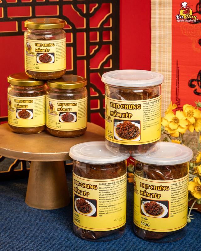 THỊT CHƯNG MẮM TÉP BA DUY, ĐẶC SẢN HÀNG BÈ