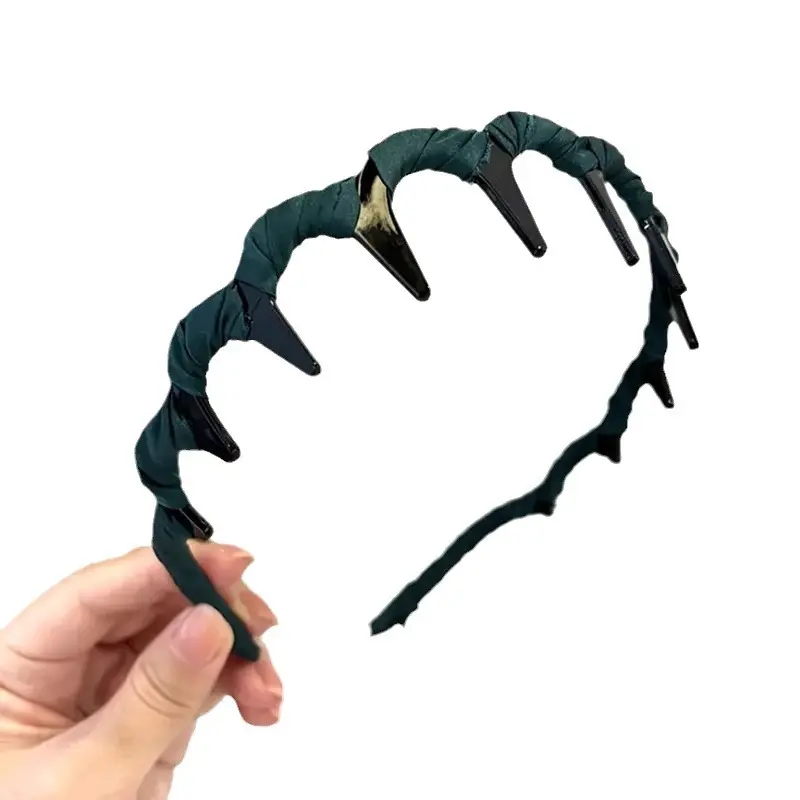 2025 New U-Shaped Wave Hairband for Women High Skull Top with Teeth Non-Slip Face Washing Headband Hair Clip Hair Accessory