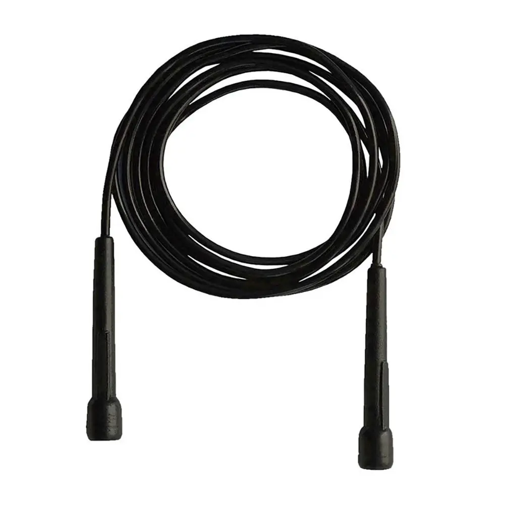 Cable Wire Ultra Speed Skipping Skip Adjustable Jump Rope Exercise Crossfit Sports Cardio Black