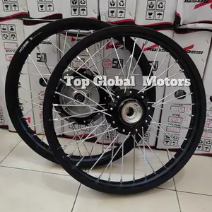 Velg RX King Sepasang Rossi Tromol Hitam - Pelek Velg Rossi RX King paketan Motorcycle