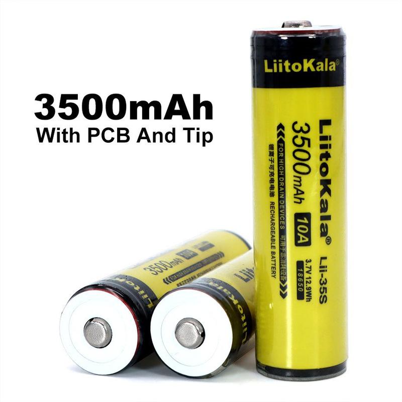 Product Introduction of Liitokala Lii-35S Protected 18650 3500mAh Rechargeable Li-lon battery with 2MOS PCB 3.7V For Flashli 1