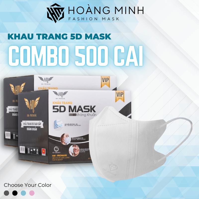 Set 500 cái Khẩu trang 5D Mask Hoàng Minh
