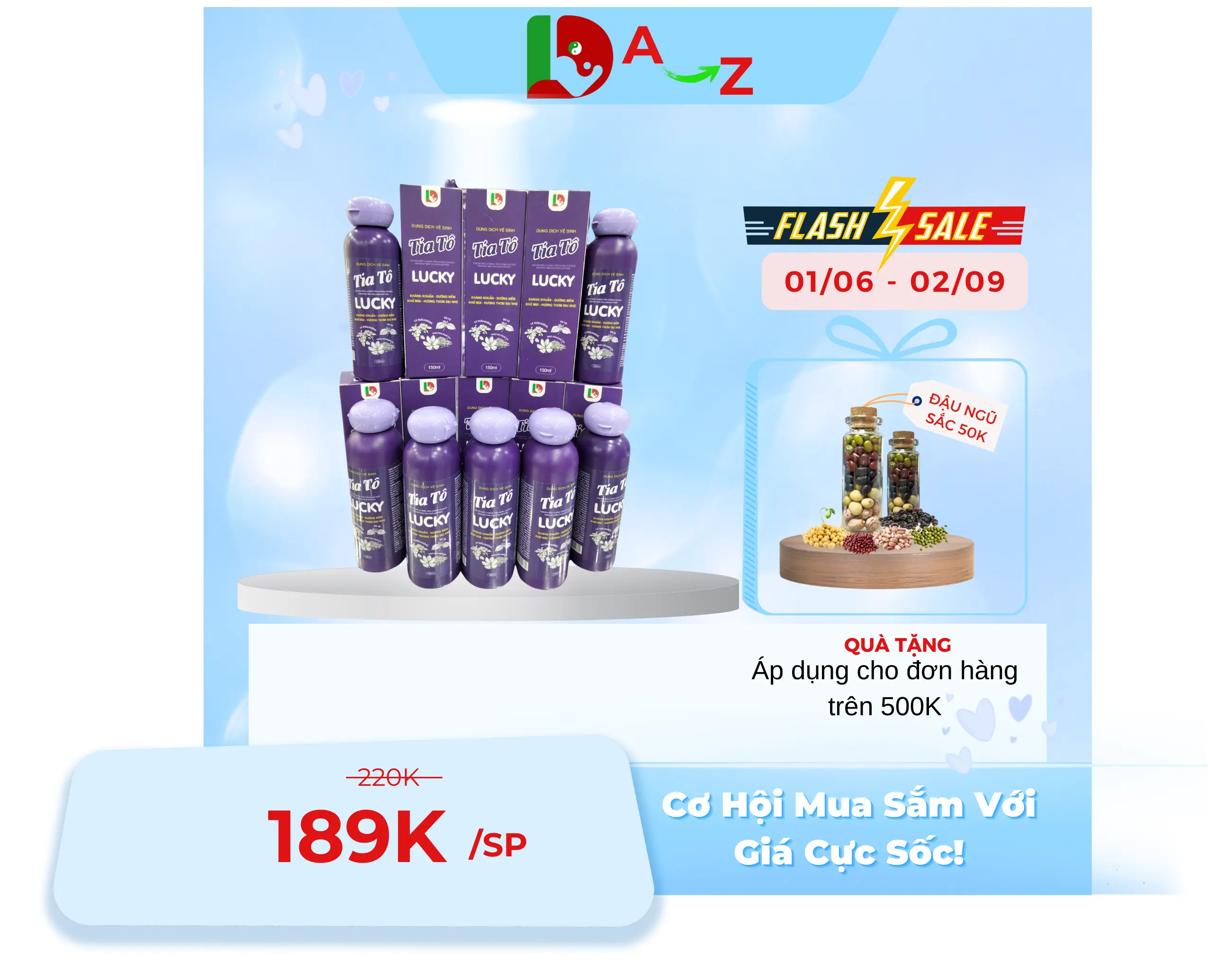 DUNG DỊCH VỆ SINH TÍA TÔ TẠO KIỀM LUCKYBABY  CHAI 150ML Women Trà dung  dich vesinh