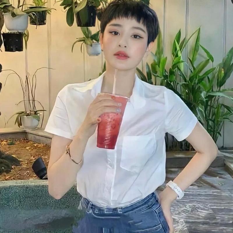 ÁO SƠ MI NỮ GU PURATO HIỀN HỒ NGẮN TAY CÓ TÚI HOTTREND MÀU TRẮNG, XANH NHẠT, XANH bạċ HÀ sơ mi trắng nữ