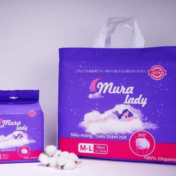 [ CÓ CHE TÊN ] 10 MIẾNG BĂNG VỆ SINH MURALADY FREESIZE TỪ 35KG-90KG MẶC VỪA Tampon 1