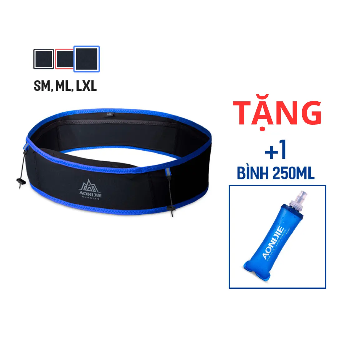 Tặng Kèm Bình Mềm 250ml- Túi Đeo Hông Chạy Bộ Nam Nữ Gọn Nhẹ Ôm Sát Aonijie W938S - Đai Chạy Bộ Unisex Bag Sport