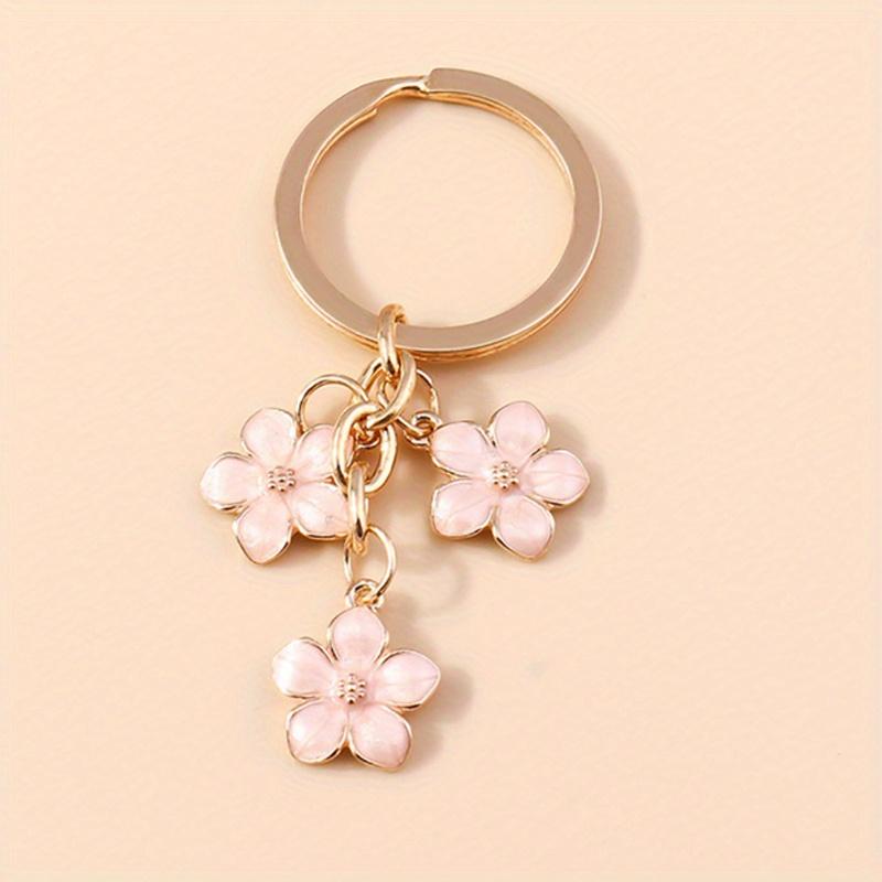 Product Introduction of 1/3pcs Fashion Sakura Keychain: Elegant Alloy Flower Pendant Suitable For Keys, Handbags, Backpacks, And Other Accessories 11