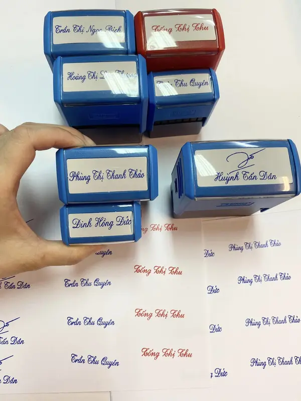Dấu tên dài cỡ 18x47mm ( Bạn nhắn tên /ghi chú tên cần làm cho shop nhé ạ) 5