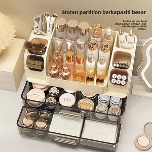 Kotak Penyimpanan Kosmetik, Reka Bentuk Meja Kemas sofa storage box Supplies shelf almari pakaian kotak & tong penyimpanan wearproof wrapped kotak & tong penyimpanan penjimatan ruang desktop with lids kitchens susun kecantikan dengan petak workspace