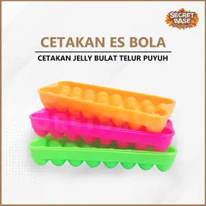 [COD] CETAKAN ES BOLA - Beli Lokal / Cetakan Jelly Bola / Cetakan Es Telur Puyuh Bulat Kitchenware Hijau