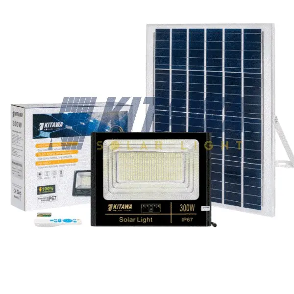 Đèn năng lượng mặt trời Kitawa 60w, 100w, 200w, 300w, 650w I không lo tiền điện Nhôm Đã bao gồm bóng đèn Outdoor Lighting thông minh điều chỉnh được 5000w