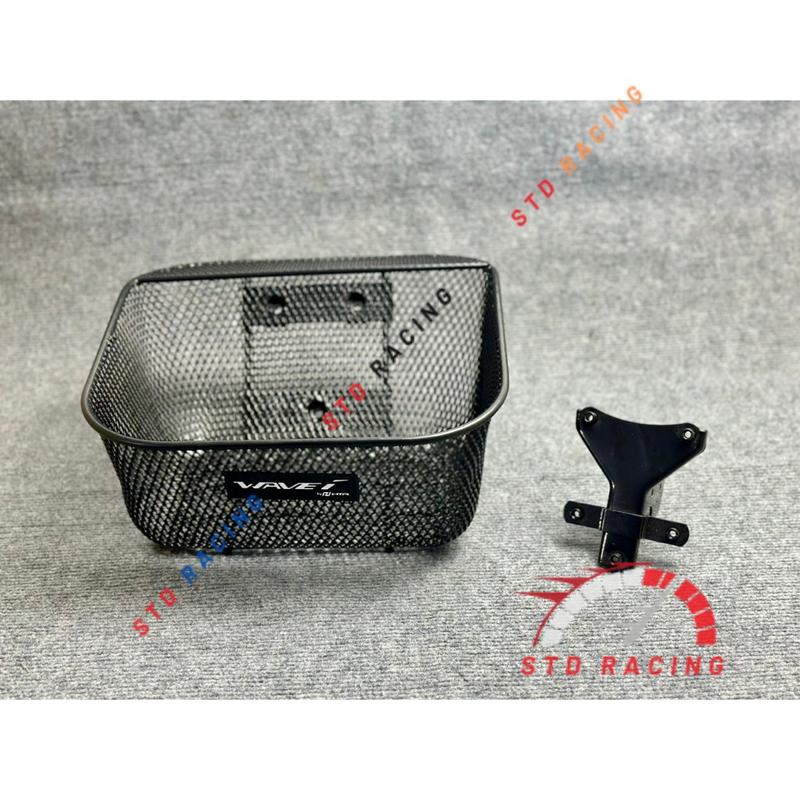 Rổ XE MÁY Rổ Wave lưới đen dày dặn cứng cáp LOẠI 1 tặng kèm pat rổ dành cho wave nhỏ và wave lớn