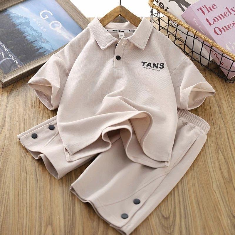 Bộ Đồ ngắn Tay Cho Bé Trai, Mỏng Và Ngầu Hợp Xu hướng, Áo Polo Và Quần Đùi, Thích Hợp Cho Mùa Hè, Phong Cách, Cỡ Lớn, Thích Hợp Cho Trẻ Em, Thể Thao Và Thường Ngày, Bộ Hai Mảnh 2