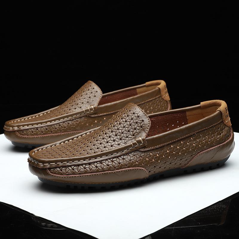 Product Introduction of Giày Da Cho Nam, Khâu Tay, Da Thật, Phong Cách Anh Quốc Ruoshuai, Xuyên Biên Giới, Ngoại Cỡ, Thiết Kế Khoét Lỗ Giày Doug Shoes 6