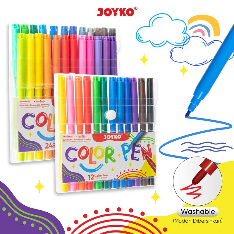Pulpen Pena Warna Color Pen Joyko CLP-60 0