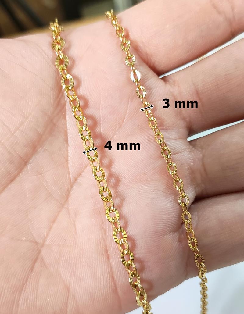 Product Introduction of Lắc tay mắt xích tròn titan không đen gỉ không gây dị ứng màu trắng vàng mặt xích họa tiết lấp lánh hjhjshoptrangsuc 22