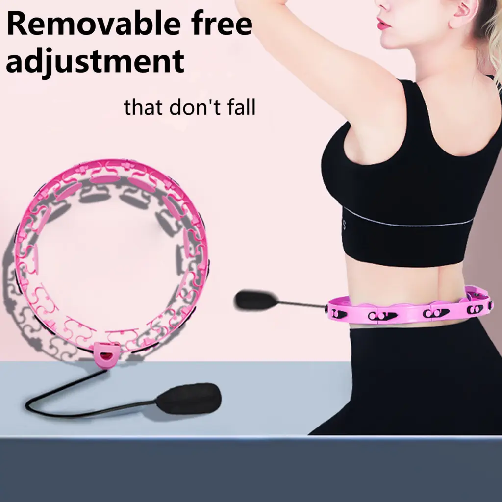 Zvodfcf- Waist Hoop 2 in 1 Functions Movable Waist Hoop Waist Adjustable Sports Hoop for Fitness Environmentally Friendly