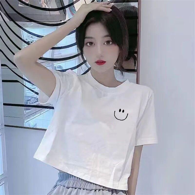 Áo Thun Nezha Phong Cách Trung Quốc Mới, Dáng Ôm, ngắn Tay, Thời Trang, Dành Cho Nữ, In Hình, Cổ Tròn, Trẻ Trung, Bán Chạy, Mùa Hè, Hợp Xu hướng 6