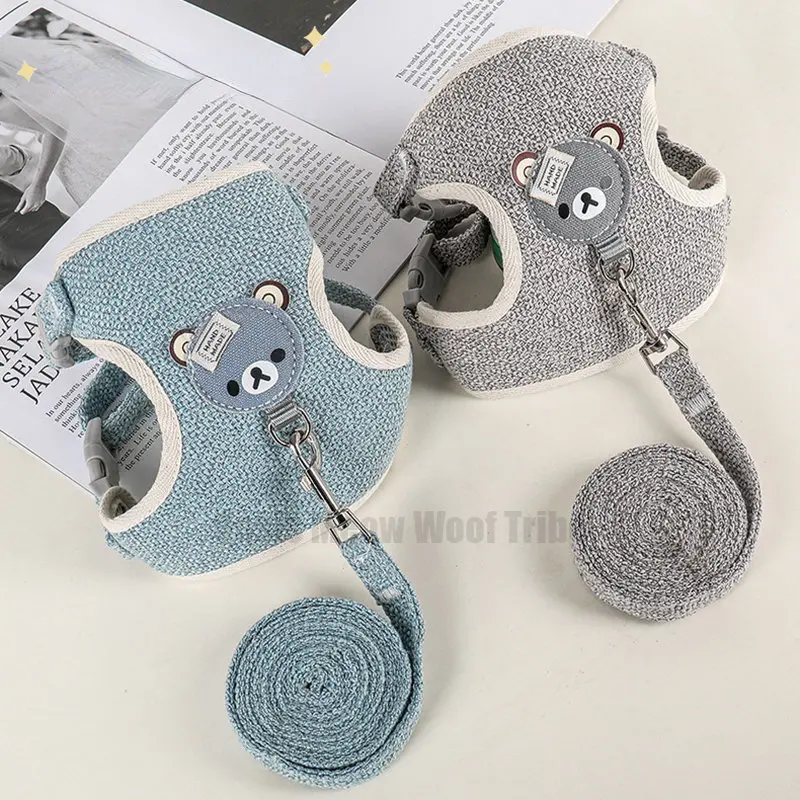 Dog Harness for Small Dogs Adjustable Dog Puppy Kitten Cat Harness and Leash Set Dog Leash Dog Cat Collar Dog Cat Accessories
