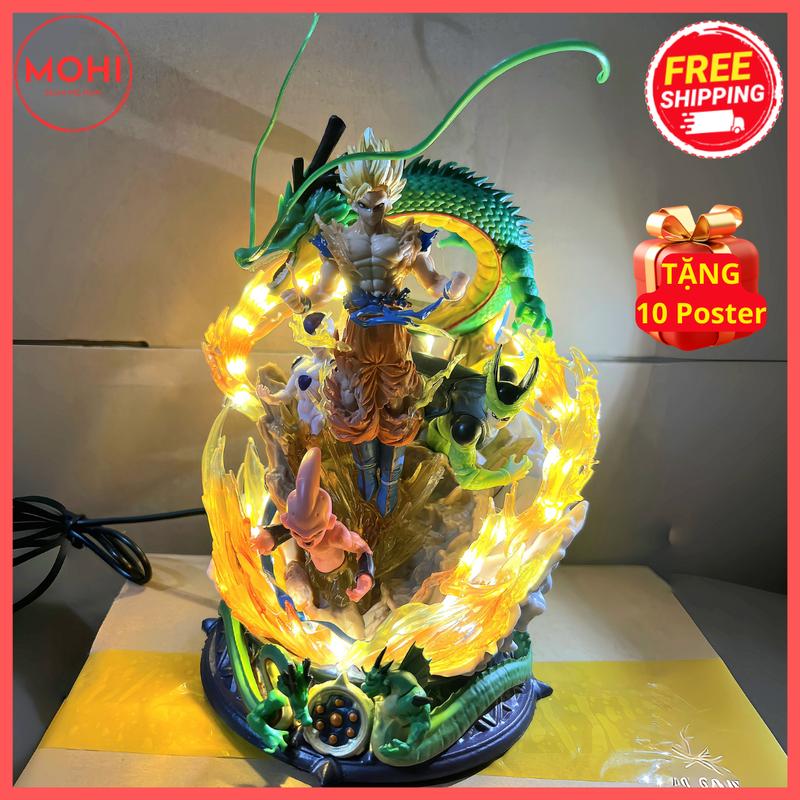 Mô hình Goku và các đối thủ Frieza, Mabu, Cell bọ hung siêu đẹp cao 23 cm - Mô hình Dragon Ball ( Tặng Poster ) Đồ Chơi Toy