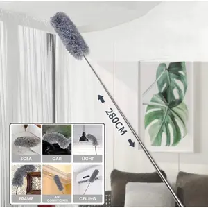 KEMOCENG TELESKOPHIK 280CM BISA PANJANG DAN PENDEK SESUAI KEBUTUHAN/ KEMOCENG BULU MICROFIBER FLEKSIBEL 280CM