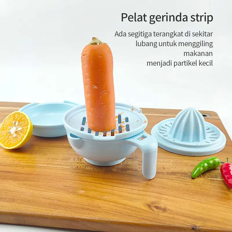 HARCOO ONLINE - Alat Pembuat Mpasi Makanan Maker Bayi Mangkok Bayi Untuk Menghaluskan Menumbuk 10in1 BPA Free 8