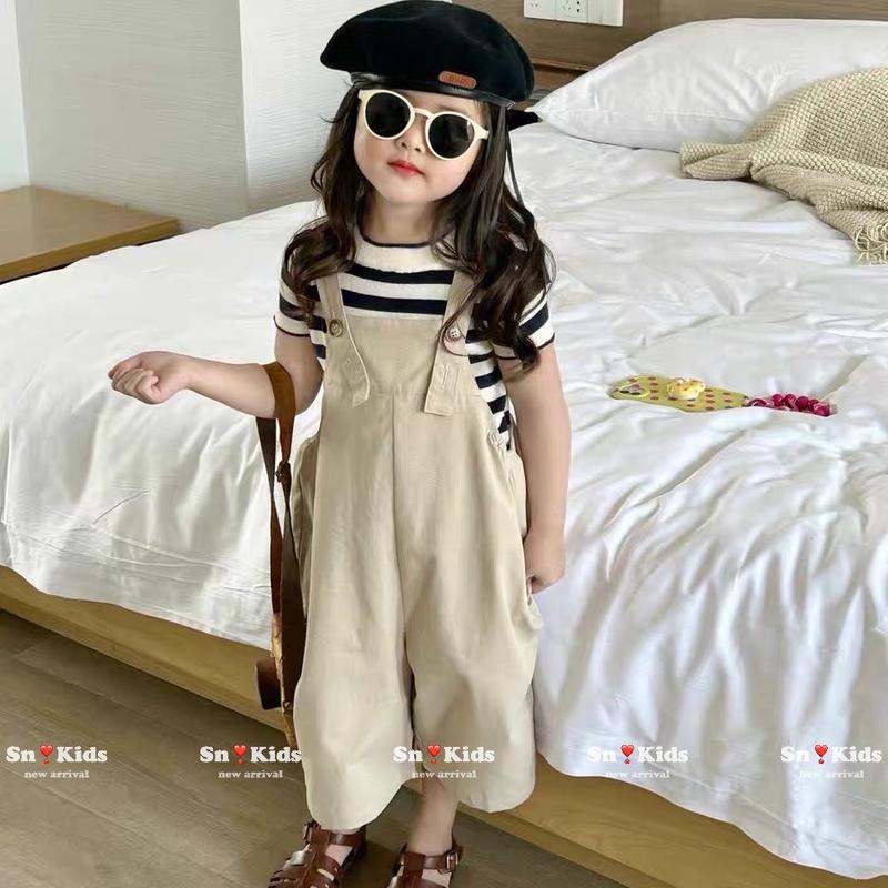 Bộ quần áo bé gái- Set yếm Jum Kaki 2 chi tiết cho bé gái xịn sò từ 1-7 tuổi